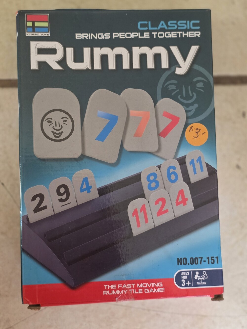 Classic Rummy Tile Game by - Blue and Gray